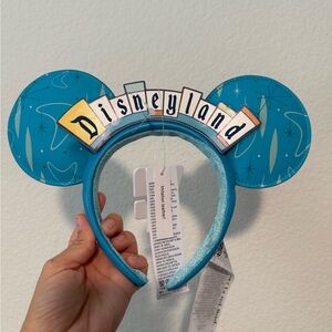 NWT Disneyland Blue Mickey Mouse Ears Headband